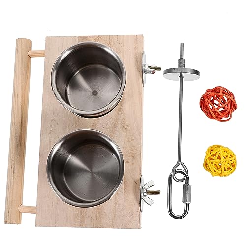 BUGUUYO Praktisches Vogelfutternapf-Set Wasserhalter Edelstahl Papageien-futterspender Für Den Käfig Zufällige Farbe BUGUUYO Praktisches Vogelfutternapf-Set Wasserhalter Edelstahl Papageien-futterspender Für Den Käfig Zufällige Farbe von BUGUUYO