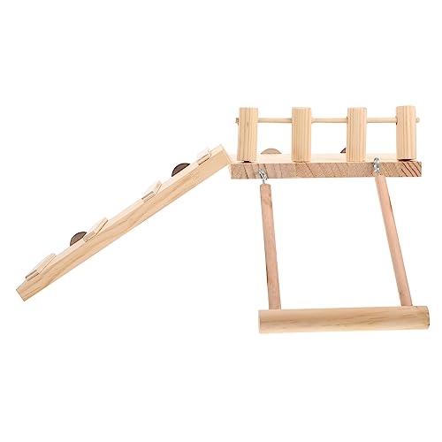 BUGUUYO Chinchilla-Leiter Holz Dekorativer Zaun Hamsterkäfig Spielzeug Zubehör-Set Für Kleintiere von BUGUUYO