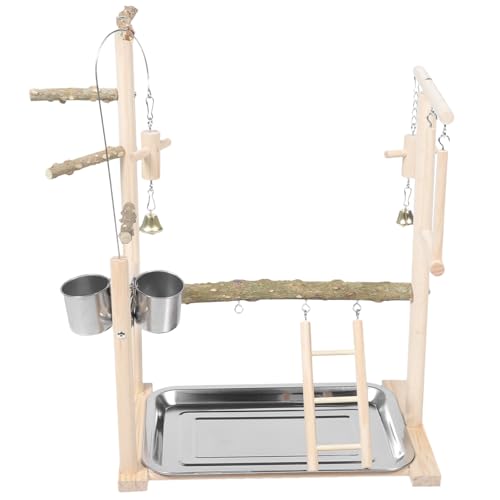 BUGUUYO 1 Satz Ständer aus Pfefferholz Vogelplattformen Papageistand Spielständer für Papageien-Tees Papageienleiter Papageienvogelspielplatz Tischständer für Papageien Vogelleiter hölzern von BUGUUYO