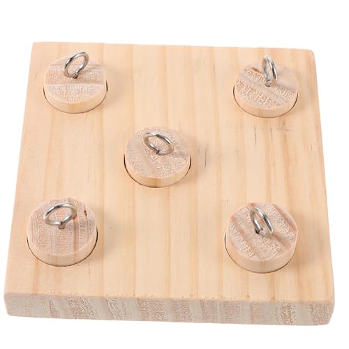 BUGUUYO 1satz Holz Nibbling Spielzeug Für Papageien Interaktives Trainingszubehör Für Haustiere Installieren Natürliche Holzfarbe Für Vögel Geeignet von BUGUUYO