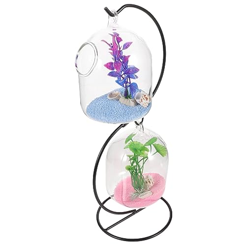 BUGUUYO 1 Satz hängendes Aquarium aus Glas bürodeko büro Dekoration Innenraumdekoration Transparentes Mini-Aquarium kalanchoe Fischbecken aus Glas Fischglas aus Glas Aquariumständer Eisen BUGUUYO 1 Satz hängendes Aquarium aus Glas bürodeko büro Dekoration Innenraumdekoration Transparentes Mini-Aquarium kalanchoe Fischbecken aus Glas Fischglas aus Glas Aquariumständer Eisen von BUGUUYO