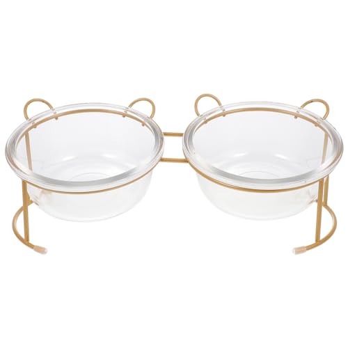 BUGUUYO Glas Katze Schüssel Haustier Fütterung Schüssel Set Stabilen Stand rutschfeste Versorgung BUGUUYO Glas Katze Schüssel Haustier Fütterung Schüssel Set Stabilen Stand rutschfeste Versorgung von BUGUUYO