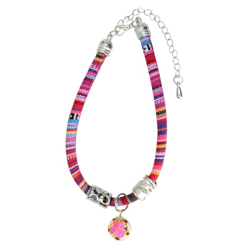 BUGUUYO Katzenhalsband Mit Glocke Verstellbar Und Reißfest Aus Hochwertigem Stoff Für Und Beim Spazierengehen Und Spielen Als Für Katzenliebhaber von BUGUUYO