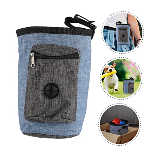 BUGUUYO 1 Stück Haustier-Trainingstasche Tragbare Outdoor-Hunde-Snack-Tasche Welpenweste Bausatz hundetrainingsgeräte hundetraining zubehör Haustierbedarf Kationischer Flachs Blue von BUGUUYO