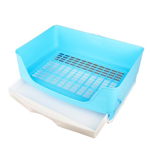 BUGUUYO 1 Stück Kaninchen Toilettenschale mit Herausziehbarem Schubladendesign Spritzfreies Pet Pee Toilette für Kleintiere Wie Meerschweinchen Chinchillas und Frettchen Zufällige Farbe von BUGUUYO
