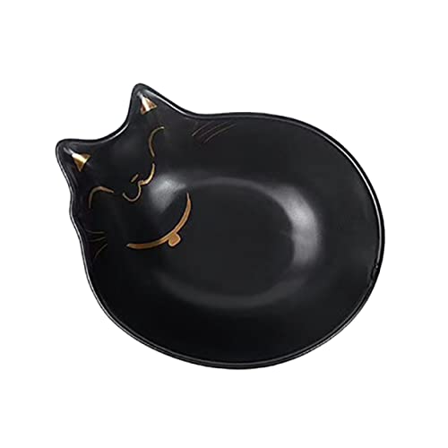 BUGUUYO 1 Stück Katzenbedarf Katzenfutter Futternapf für Katzen Kätzchen Schüssel Haustier Schüssel Katze pet Bowl katzenschüssel katzenzubehör katzenschalen katzrnzubehör Katzennapf Black von BUGUUYO