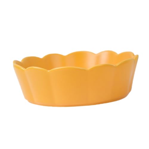BUGUUYO 1 Stück Katzennapf aus Keramik katzenfutter pet Supplies hundenassfutter Hundenapf cat Accessories Dog Bowl Katzennäpfe Fütterung Heimtierbedarf Futterautomat für Haustiere Yellow von BUGUUYO