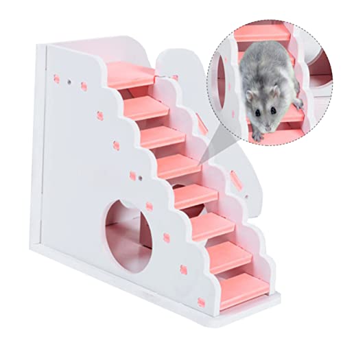 BUGUUYO Hamsterhaus Aus Holz Mit Rutsche Und Nest Spielzeug Für Kleintiere Quadratische Form Weiß Und Rosa BUGUUYO Hamsterhaus Aus Holz Mit Rutsche Und Nest Spielzeug Für Kleintiere Quadratische Form Weiß Und Rosa von BUGUUYO