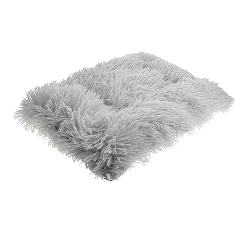 BUGUUYO 1 Stück Warme Lange Flusendecke Kissen Bausatz Groß Plüsch Unterlage Waschbar Hallo Sitz Drinnen Katzenbettmatte Gewebtes Katzenbett Haustier Grau Leinen Aus Reiner Baumwolle von BUGUUYO