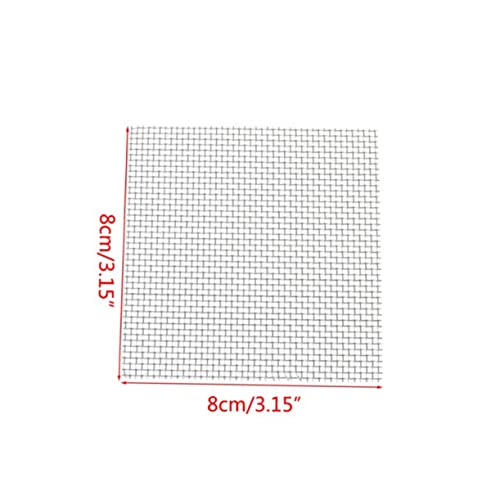 BUGUUYO 10er-Pack 304 Edelstahl-Netzpolster Moosnetz für Aquarien Graspflanzen festes Netz 8 x 8 cm quadratisch für Aquarien dekorative Wasserpflanzen silberfarben von BUGUUYO