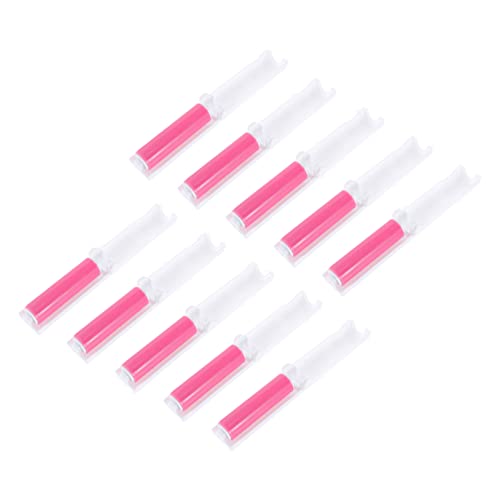 BUGUUYO 10 Stück Aufkleber Fusselentfernung Fusselrolle Flusenentferner wiederaufladbar Tierhaarentferner für die Wäsche Fusselentferner für Kleidung Plastik Zufällige Farbe von BUGUUYO