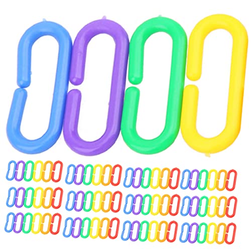 BUGUUYO 100stücke Kettenlinks Für Vögel Bunte Ketten Für Vogelspielzeug Und Zubehör Für Papageien Und Sittiche Installieren Und Langlebig von BUGUUYO
