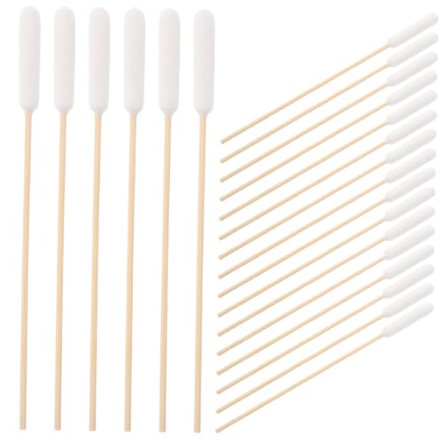BUGUUYO 100 Stück Lange Baumwollstäbchen mit Holzgriff Sichere Ohrenreinigung für Hunde und Katzen Große Baumwollköpfe für Effektive Ohrpflege Tägliche Hygiene zur Vorbeugung von von BUGUUYO