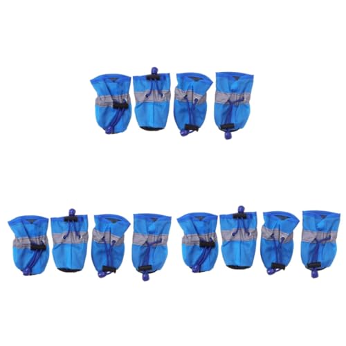 BUGUUYO 12 STK Haustier Hunde Outdoor-Schuhe Regenstiefel für Hunde Haustierschuhe Haustier Pfote Wintersocken hundepfoten Hunde Schuhe sockenschuhe rutschfeste Schuhe Hundeschuhe Blue BUGUUYO 12 STK Haustier Hunde Outdoor-Schuhe Regenstiefel für Hunde Haustierschuhe Haustier Pfote Wintersocken hundepfoten Hunde Schuhe sockenschuhe rutschfeste Schuhe Hundeschuhe Blue von BUGUUYO