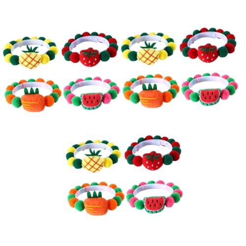 BUGUUYO 12 STK Obsthalsband Für Haustiere Katzenhalsband Mit Kugeln Welpenhalsband Haustierhalsband Mit Fruchtbällchen Welpen-Bandana Kleiner Hund Zum Anbinden Obstdekor Baumwolle BUGUUYO 12 STK Obsthalsband Für Haustiere Katzenhalsband Mit Kugeln Welpenhalsband Haustierhalsband Mit Fruchtbällchen Welpen-Bandana Kleiner Hund Zum Anbinden Obstdekor Baumwolle von BUGUUYO