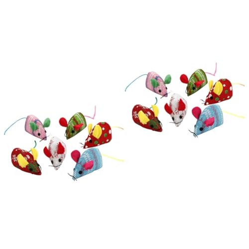 BUGUUYO 2 Sets Lustiges Katzenspielzeug Falsche Mäuse Aufziehbares Katzenspielzeug Für Kätzchen Plüschmäuse Teaser Für Die Geistige Und Körperliche Betätigung Von Haustieren 6 Stück * 2 BUGUUYO 2 Sets Lustiges Katzenspielzeug Falsche Mäuse Aufziehbares Katzenspielzeug Für Kätzchen Plüschmäuse Teaser Für Die Geistige Und Körperliche Betätigung Von Haustieren 6 Stück * 2 von BUGUUYO