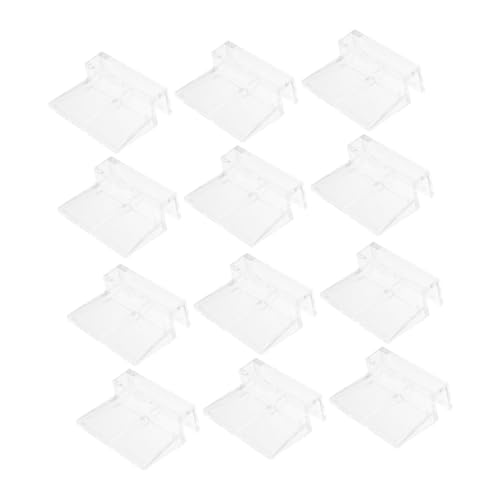 BUGUUYO 12-teilige Acryl-Aquariendeckel-Clips Stützhalter für randlose Aquarien Süßwasser-Aquarien-Deckel einfach zu installierende Deckel-Clips aus ABS-Material von BUGUUYO