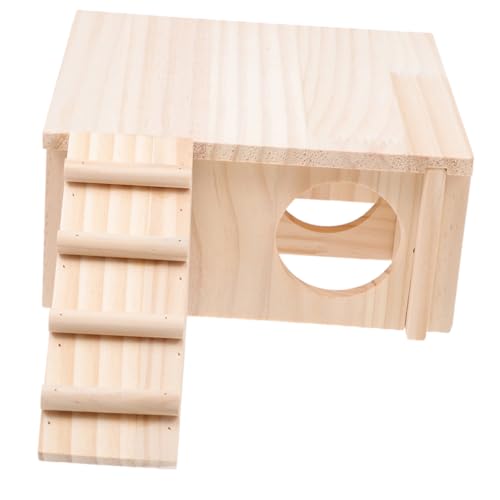 BUGUUYO 1Satz Hamsterhaus Mit Mehreren Kammern Bissbeständiges Holzversteck Und Tunnel Für Hamsterzubehör Für Nager Und Kleintiere von BUGUUYO