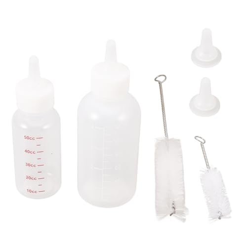 BUGUUYO 1Satz Katzenmilchflasche Für Haustiere Teilig Wiederverwendbar Aufzuchtflasche Zu Reinigen Für Kätzchen Und Welpen Tragbar Einfache Handhabung von BUGUUYO