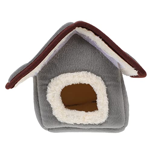 BUGUUYO 1stück Kuscheliges Hamsterbett Aus Baumwolle Warmes Winterhaus Für Kleintiere Druckbeständig Halbgeschlossene Struktur Nagerhaus Für Hamster Und Meerschweinchen von BUGUUYO