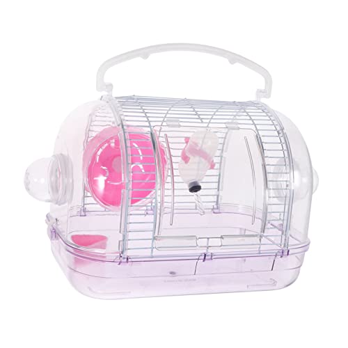 BUGUUYO 1PC Reisekäfige für Hamster Hamsterkäfige Hamster Reisehabitat Tragbarer Hamsterträger Heimtierbedarf Rosa von BUGUUYO