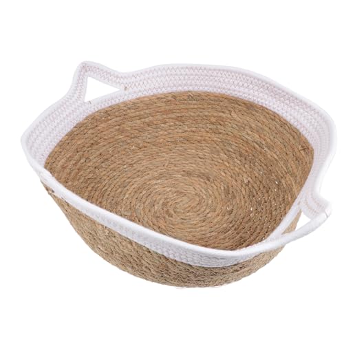 BUGUUYO 1Stk Haustierbett haustierzelt pet Teepee cat Hammock katzenbetg Katzen Sofa XL hundebett Zwinger Plüschkatzenbett waschbares hundebett Haustierzubehör Katze sommerbett Stroh Weiß von BUGUUYO