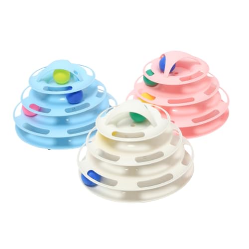 BUGUUYO 1stück Rotierendes Ball-Spielzeug Für Katzen Vierlagige Amusement-Platte Mit Bunten Bällen Interaktives Katzenspielzeug Blau Für Stundenlangen Spielspaß BUGUUYO 1stück Rotierendes Ball-Spielzeug Für Katzen Vierlagige Amusement-Platte Mit Bunten Bällen Interaktives Katzenspielzeug Blau Für Stundenlangen Spielspaß von BUGUUYO