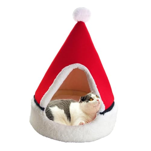 BUGUUYO 1Stk Weihnachtshaustiernest Katzenhausbett Winterzelte Katzenhöhle Katzenbetten Katzenzelt Welpenbetthaus warmes Bett Katzennest Haustierzubehör Haustierbett BUGUUYO 1Stk Weihnachtshaustiernest Katzenhausbett Winterzelte Katzenhöhle Katzenbetten Katzenzelt Welpenbetthaus warmes Bett Katzennest Haustierzubehör Haustierbett von BUGUUYO
