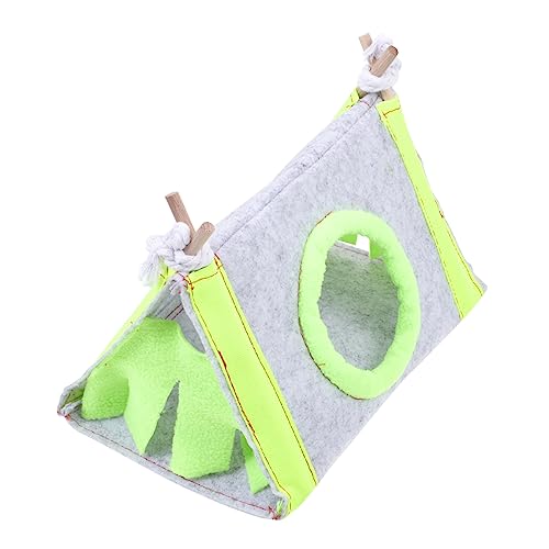 BUGUUYO 1Stk Zelt meerschweinchen Bett Kleiner Nagetierkäfig Betten für Meerschweinchen Koje Hase kanninchenhäuser kaninchenhäuser Haustier warmes Bett Hamster warmes Nest hölzern Green von BUGUUYO