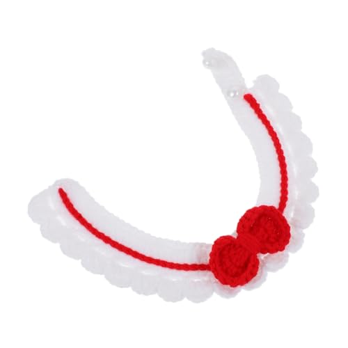 BUGUUYO 1Stk gestricktes Katzenhalsband Winterschals Haustier Katzenhalsband Halsketten Weihnachtskette Halsband für Haustierhunde dekorative Haustierhalskette einstellbar von BUGUUYO