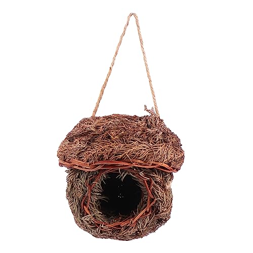 BUGUUYO Handgemachtes Vogelnest Aus Stroh Für Vogelschutz Und Wohndekoration Kreatives Vogelhaus Mit Natürlicher Textur Für Das Zuhause von BUGUUYO