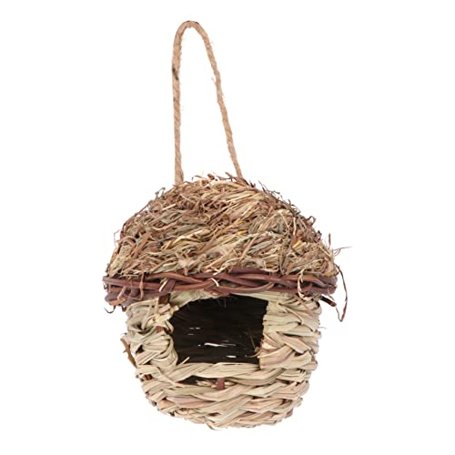 BUGUUYO 1Stück Handgewebtes aus Naturstroh Dekoratives Vogelhaus für Außenbereich Rustikales Design und Atmungsaktiv BUGUUYO 1Stück Handgewebtes aus Naturstroh Dekoratives Vogelhaus für Außenbereich Rustikales Design und Atmungsaktiv von BUGUUYO