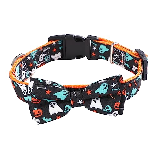 BUGUUYO 1stk Haustierhalsband Hund Fliegen Katzenhalsband Kürbis Hundehalsband Welpe Fliege Einfache Hundehalsbänder Kleines Hundehalstuch Halloween Stoff Haustierzubehör von BUGUUYO