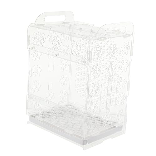 BUGUUYO Papageienkäfig Vogelkäfig Vogelhaus mit Tablett Acryl geruchlos langlebig für den Heimgebrauch von BUGUUYO