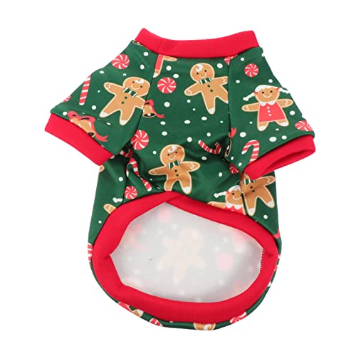 BUGUUYO 1stk Weihnachtskleidung Für Hunde Weihnachtshundeoverall Weihnachts-welpen-Strampler Weihnachtshundeweste Weihnachtshundekostüm Winter-hundeweste Hündchen Polyester-vlies Kätzchen von BUGUUYO