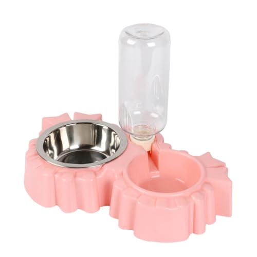 BUGUUYO 2 Futterautomat Wasser- und Futternapf für Hunde hundenäpfe aus Kunststoff Wasserspender für Welpen Haustiernapf Wassernapf für Katzen Plastik Rosa BUGUUYO 2 Futterautomat Wasser- und Futternapf für Hunde hundenäpfe aus Kunststoff Wasserspender für Welpen Haustiernapf Wassernapf für Katzen Plastik Rosa von BUGUUYO