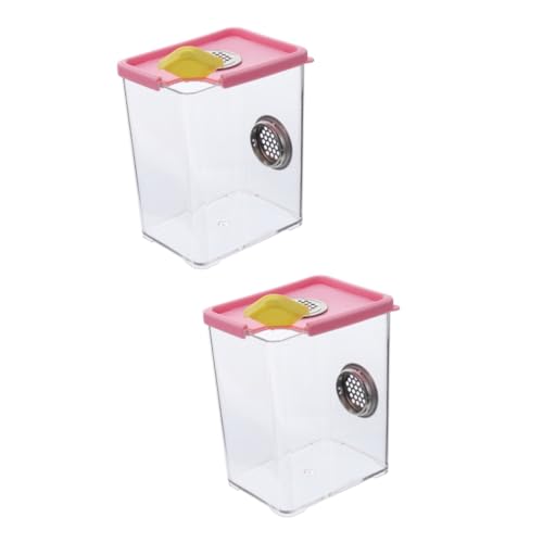 BUGUUYO 2 Pcs Reptil Lagerung Nest Acryl Reptil Zucht Container Belüfteten Feeder Für Zufällige von BUGUUYO