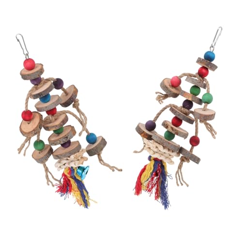 BUGUUYO 2stücke Papageien Spielzeug Aus Holz Bissfestes Spielzeug Für Vögel Installieren Fördert Das Spielverhalten Fähigkeiten Von Papageien Käfigen BUGUUYO 2stücke Papageien Spielzeug Aus Holz Bissfestes Spielzeug Für Vögel Installieren Fördert Das Spielverhalten Fähigkeiten Von Papageien Käfigen von BUGUUYO