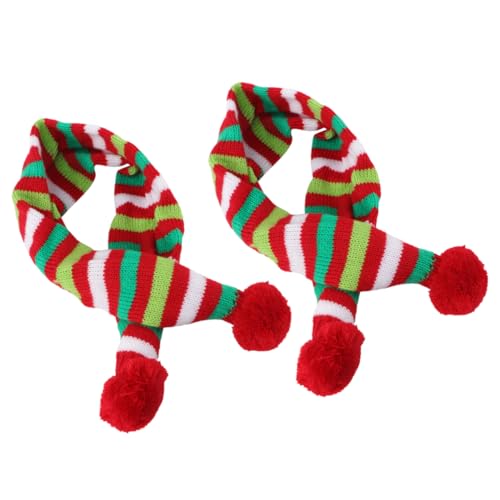 BUGUUYO Weihnachtsschal Mit Streifen Bequem Für Haustiere Schal Für Hunde Katzen Welpen Größe M 2 Stück BUGUUYO Weihnachtsschal Mit Streifen Bequem Für Haustiere Schal Für Hunde Katzen Welpen Größe M 2 Stück von BUGUUYO