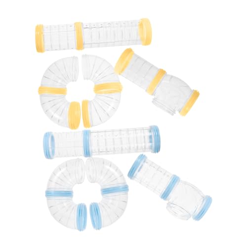 BUGUUYO 2 Sätze Hamster Tunnel Teiliges DIY Verbindungstunnel für Hamsterkäfige Transparentes Kunststoffröhrenset für Kleine Haustiere Wie Hamster Meerschweinchen von BUGUUYO