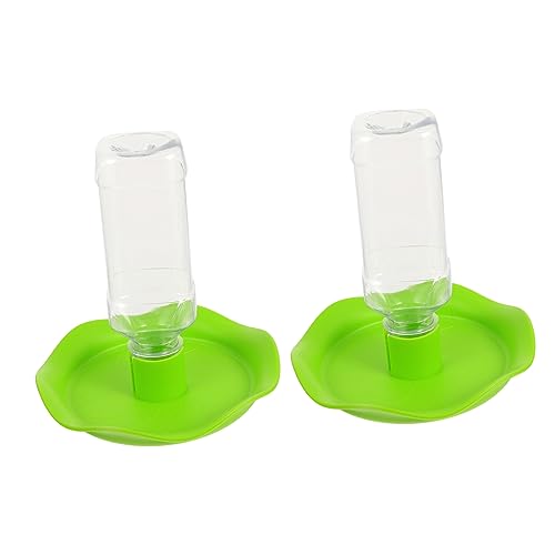 BUGUUYO Blatt Becken Set Reptil Wasser Feeder Haustier Wasser Behälter Schildkröte Tank Zubehör von BUGUUYO