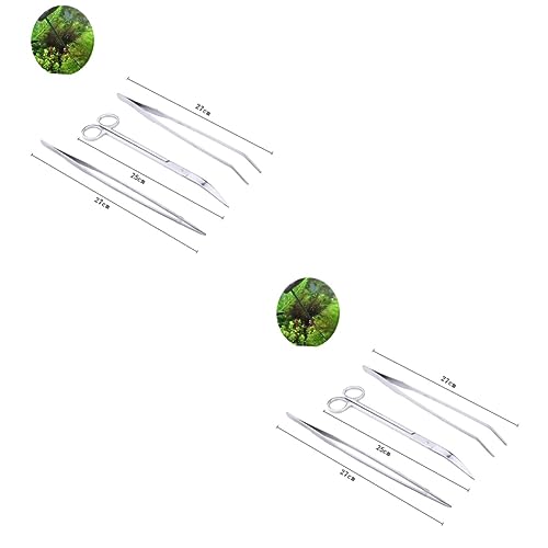 BUGUUYO 2 Stücke 3 1 Aquarium Pflanze Werkzeuge Kit 3-in-1 Pinzette Schere Werkzeug für Einfache Anlage Wartung von BUGUUYO