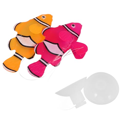 BUGUUYO 2stücke Leuchtende Künstliche Fische Für Aquarien Dekoration Für Fischbecken Farbenfrohe Wasserumgebung Für Zuhause Oder Büro Langlebig Und Auffällig von BUGUUYO
