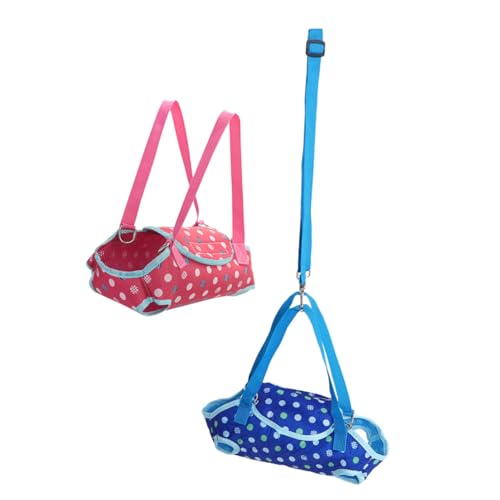 BUGUUYO 2 Stück Atmungsaktive Haustier-Tragetasche mit Verstellbarem Schultergurt Kleiner Hunde Katzen-Carrier aus Komfortablem Mesh Handfreier Sling für Outdoor Reisen und Spaziergänge von BUGUUYO