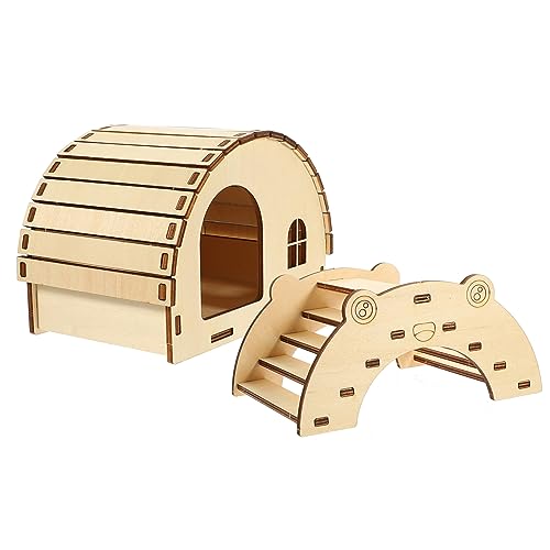 BUGUUYO 2stücke Hamsterhaus Aus Holz Mit Brücke Zum Selberbauen Für Kleintiere Rattenhaus Als Spielzeug Und Versteck Für Hamster Naturmaterialien Für Und BUGUUYO 2stücke Hamsterhaus Aus Holz Mit Brücke Zum Selberbauen Für Kleintiere Rattenhaus Als Spielzeug Und Versteck Für Hamster Naturmaterialien Für Und von BUGUUYO