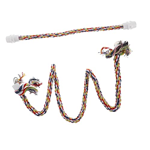 BUGUUYO 2 Stück Baumwollseilstange Papagei Barsch Groß Seile Led Stand Stehen Vogelspielzeug Haustier Vogel Baumwollseil Bunt BUGUUYO 2 Stück Baumwollseilstange Papagei Barsch Groß Seile Led Stand Stehen Vogelspielzeug Haustier Vogel Baumwollseil Bunt von BUGUUYO
