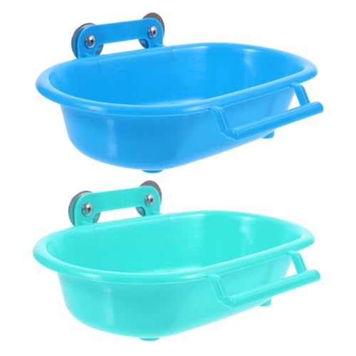 BUGUUYO 2 Stück Box Papageienbadewanne Badevögel Modernes Zubehör Haustier Vogelbad Vogelbad Nymphensittich Vogel Sittich Vogelbad Vogelbadewanne Vogelkäfig Vogelbad Sittiche Für Kleine von BUGUUYO