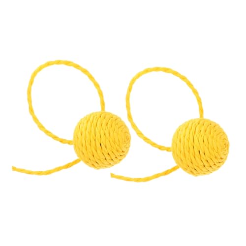 BUGUUYO 2 Stück Ersatzball Für Katzenklettergerüst Katzenspielzeug Kätzchen Kratzbaum Kätzchen Ersatz Für Kratzbaumpfosten Katzenkratzer Kratzball Für Katzen Papier Yellow von BUGUUYO