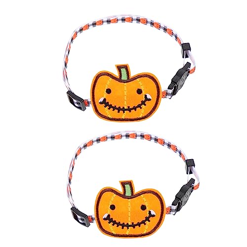 BUGUUYO 2-teiliges Halloween- Für Hunde Entzückendes Kürbis-haustierhalsband Für Fotoshootings Leichtes - Und Hundedekor Einzigartiges Halloween-Thema von BUGUUYO