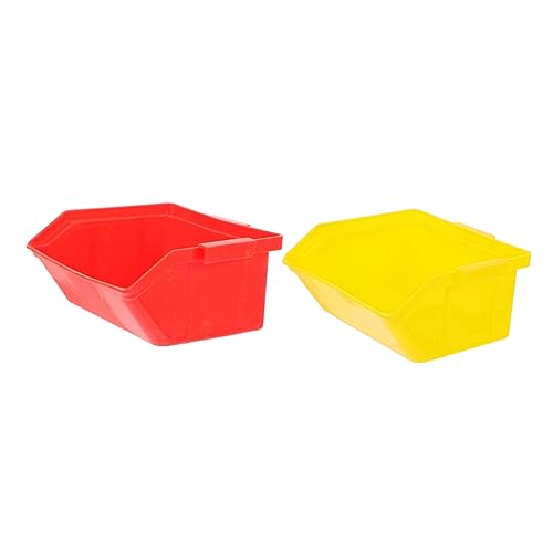 BUGUUYO 2 Stück Hamster -Toilettenmatte Sand Hamster Sandbadbehälter Hamster-Urin-Sand-Toilette Sandkasten Wurf klein Pads Hamster Sandbadetoilette Hamstermatte Sandtoilette Plastik rot von BUGUUYO